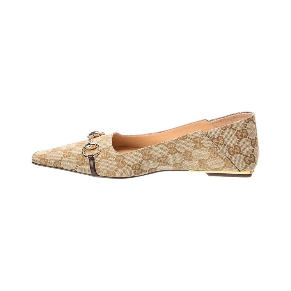 Gucci Gg Vittoria Canvas Ballerina Flat, Brown - Picture 2 of 5